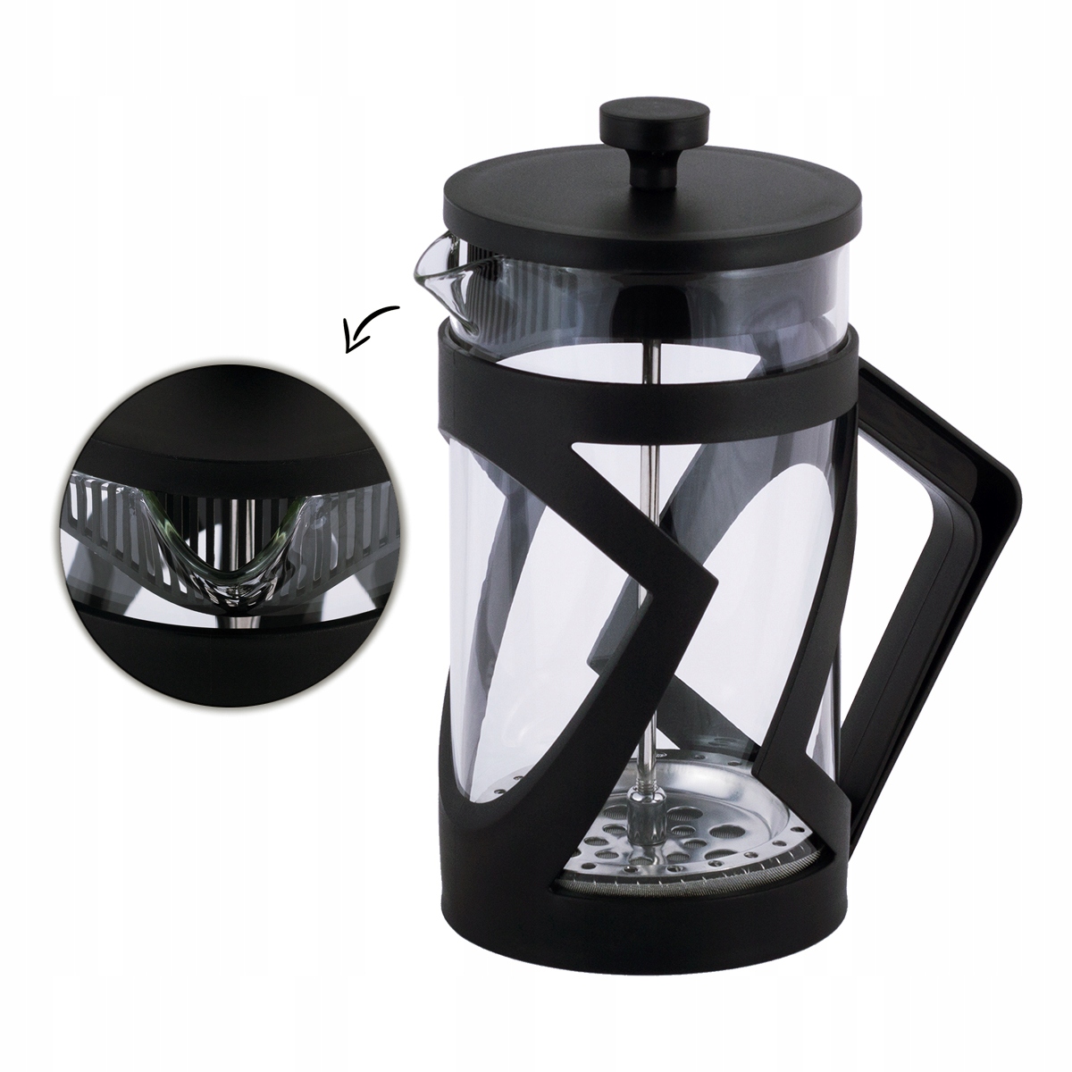 Szklany ZAPARZACZ do HERBATY KAWY 600 ml KAMILLE Marka Kamille