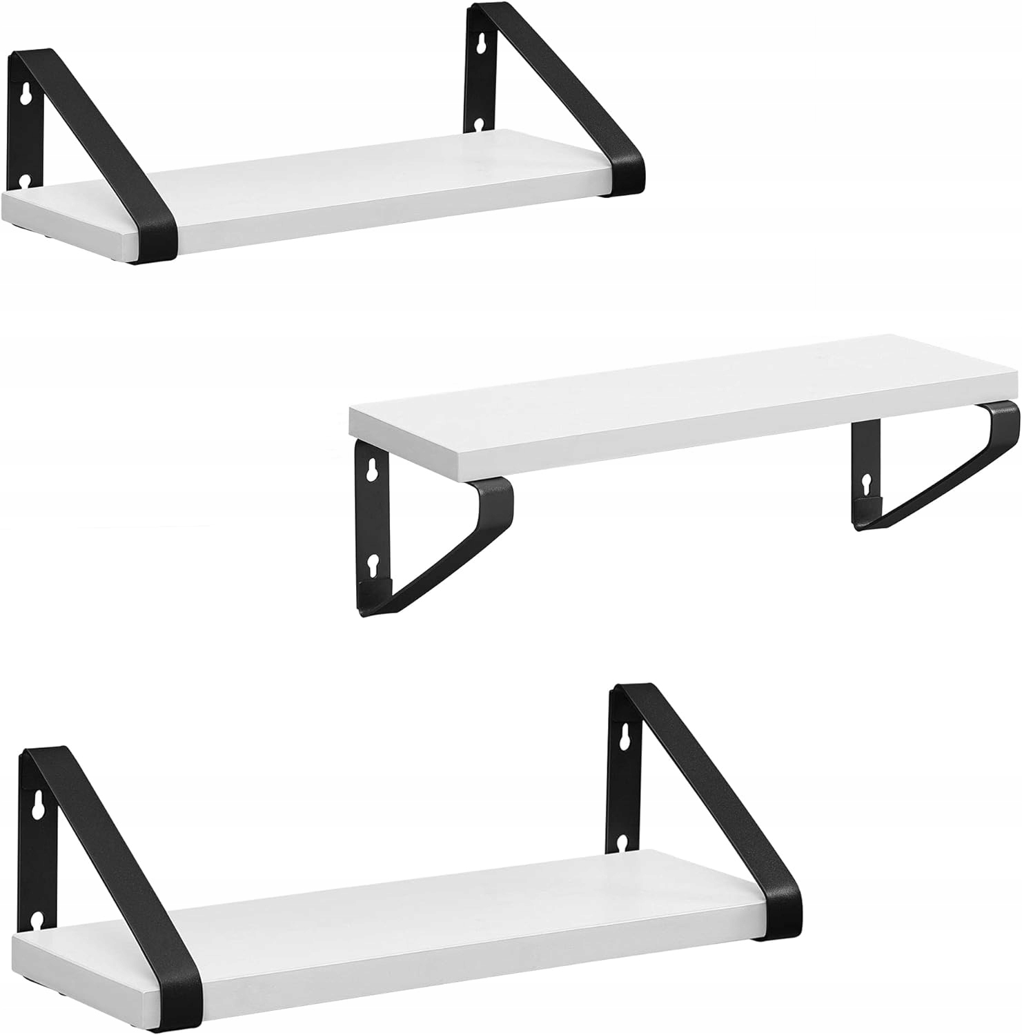 Polička z drevotriesky Songmics 40 x 12 cm biela NR217