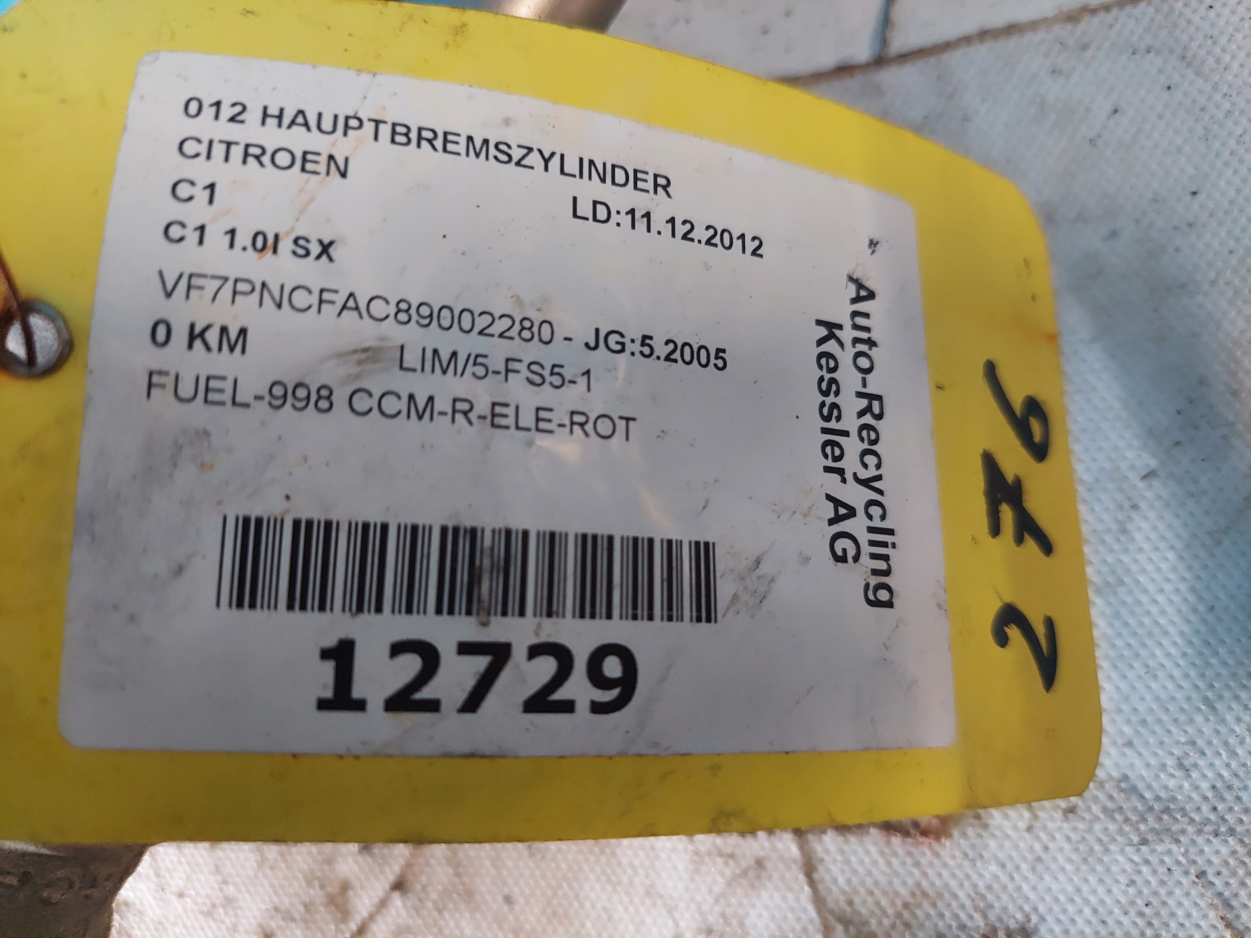 Servofreno CITROEN C1 e 1.0 B BOSCH