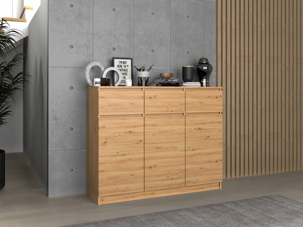 KOMODA 3 DRZWI 3 SZUFLADY ARTISAN KOMPLET Kolekcja New