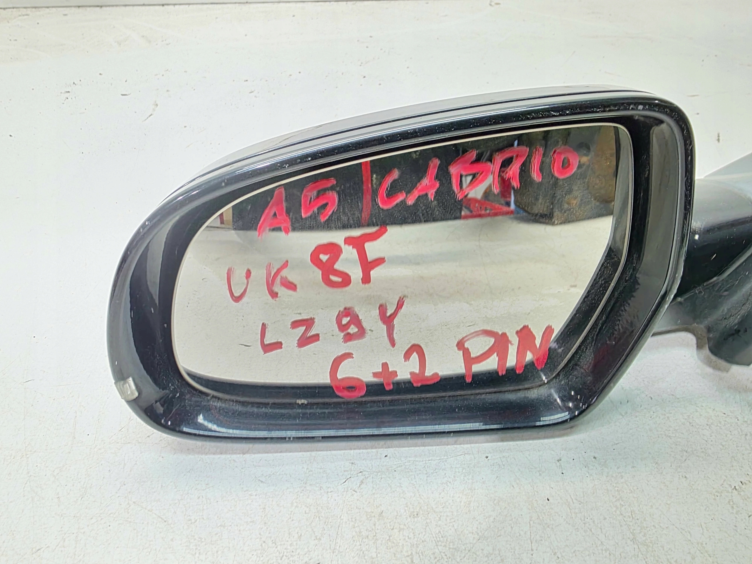 mirror exterior left AUDI A5 8T CABRIO 6+2 PIN LZ9Y UK