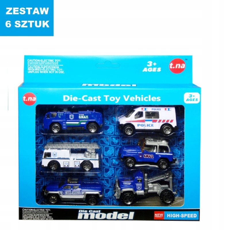 AUTA METALOWE SWAT-PREMIUM" - 6 szt."