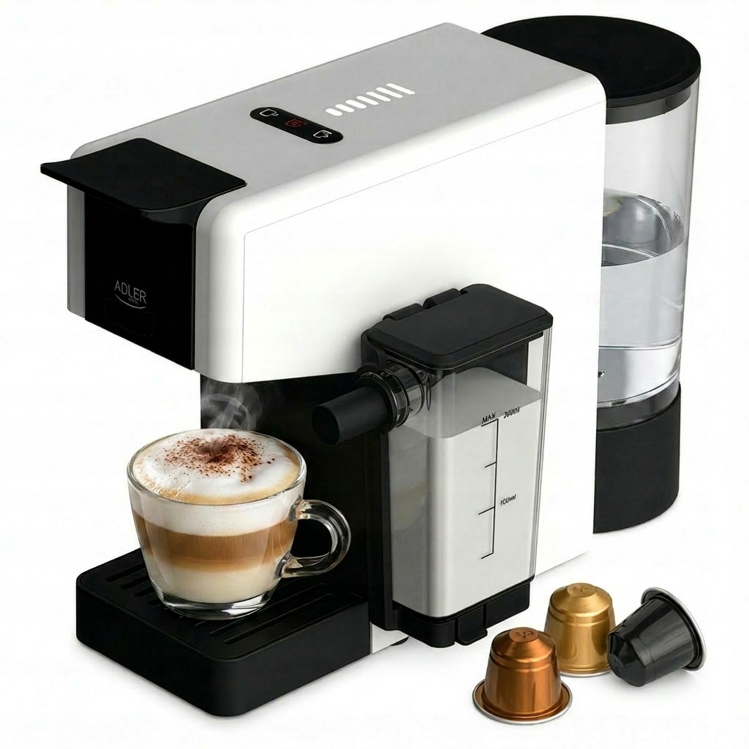Tlakový kávovar Adler Ad 4391 20 Bar na kapsle Nespresso Dolce Gusto