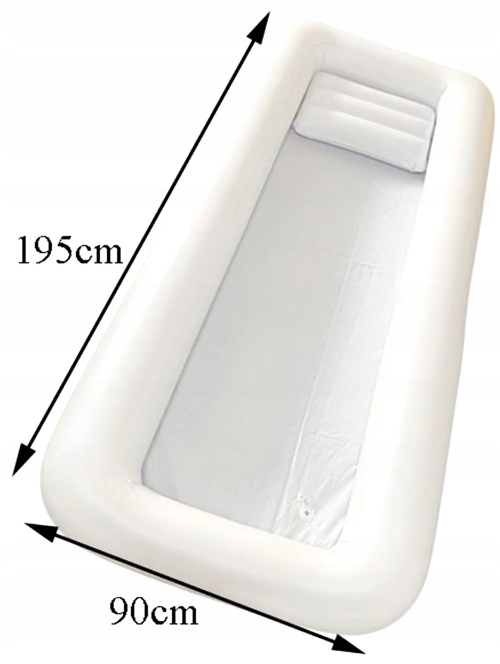 Dmuchana składana wanna dla dorosłych WN-05 195 x 90 cm – Praktyczne rozwiązania na co dzień