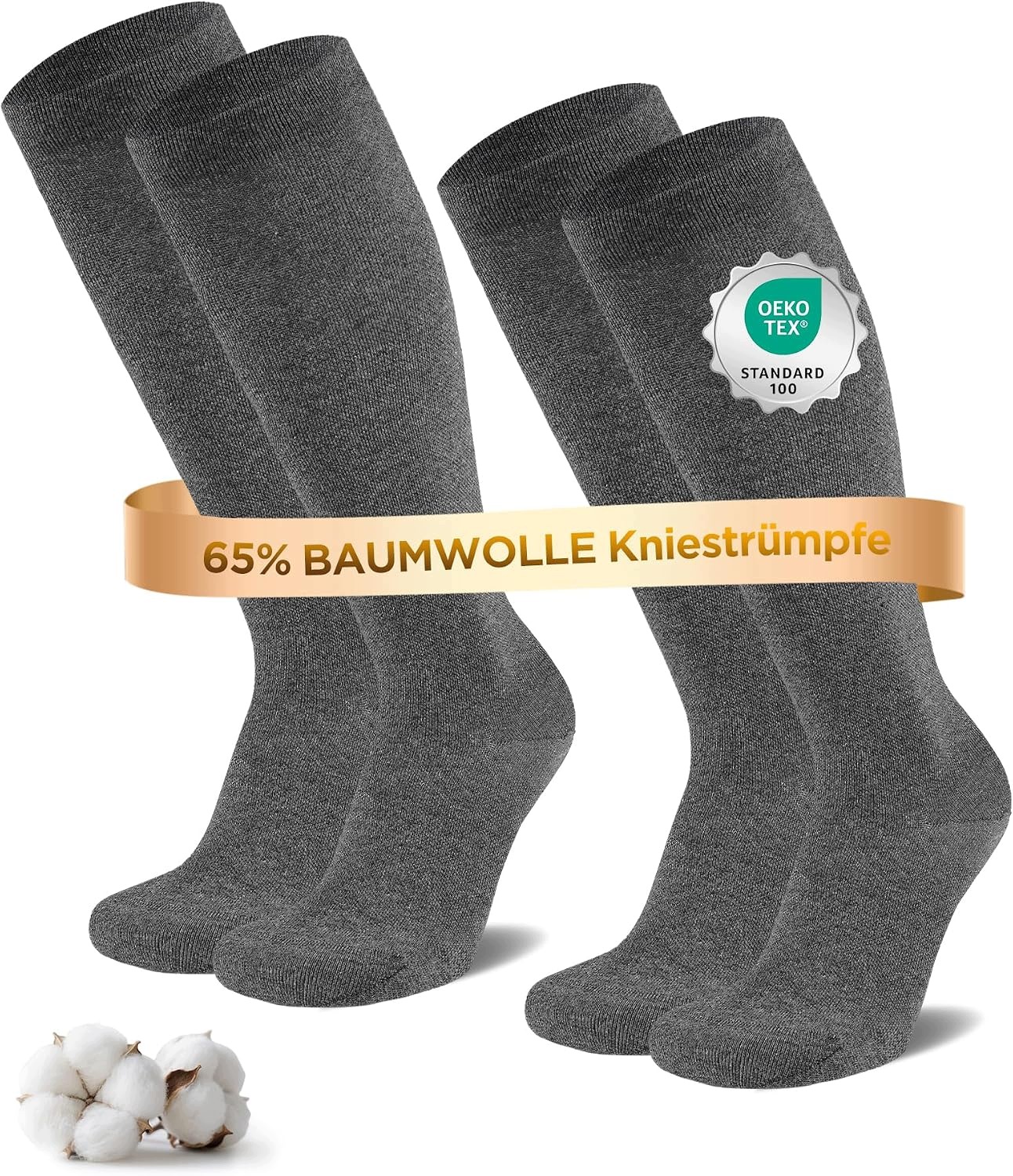 Podkolanówki uciskowe szare 43-46 kompresyjne 20-30 mmHg