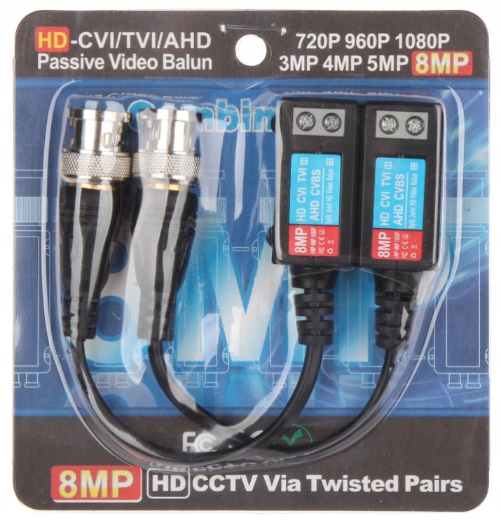 Konwerter transformator wideo BNC po skrętce 4K Marka Delta