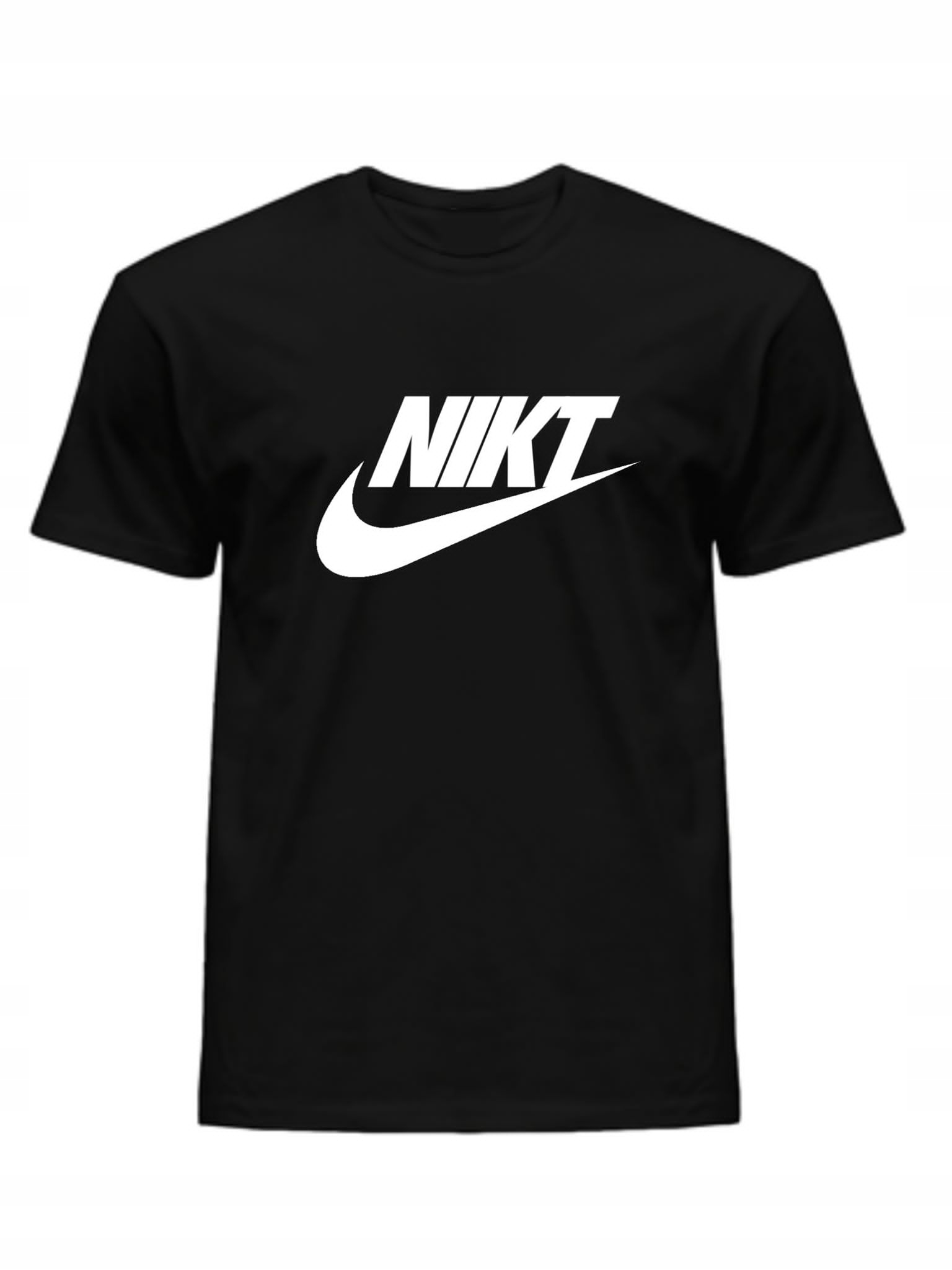 

Koszulka T-shirt Męski Nikt Czarny Bawełniany XXL
