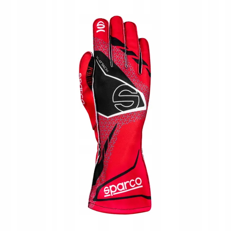 Rękawice kartingowe Sparco K-Attack czerwono-czarne rozm. XL 12