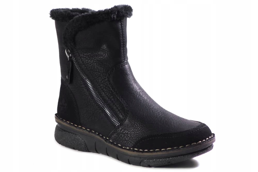 Botki Rieker 73371-00 Black Ocieplane Czarne