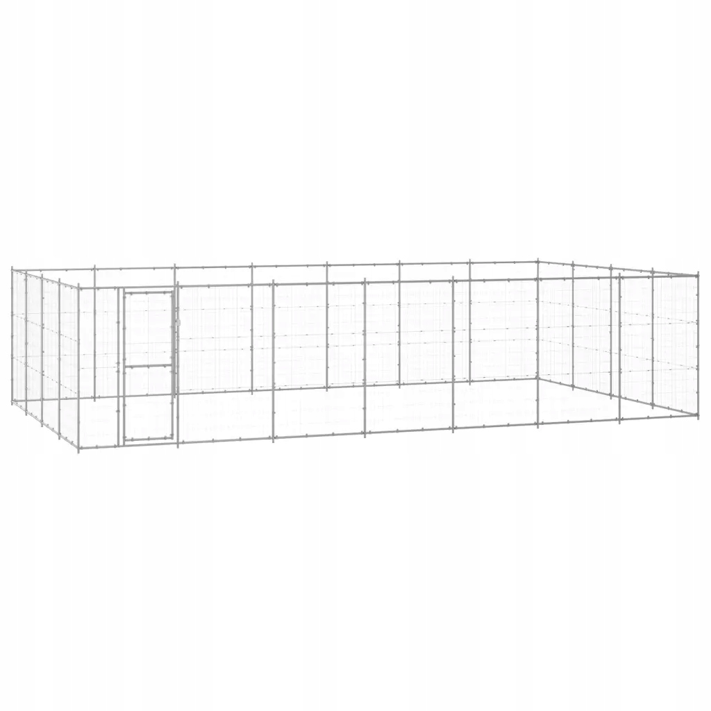 Kotec pro psa 770x440x180 cm stříbrná