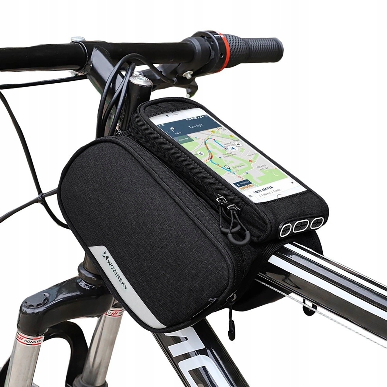 Torba Rowerowa Na Ramę Odczepiany Pokrowiec Na Telefon Do 6,5" 1,5L