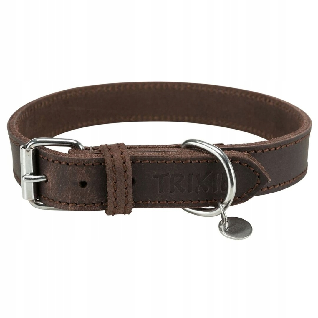 Obojek pro psa Trixie Rustic Ceimnohnědý M/L 42-48 cm