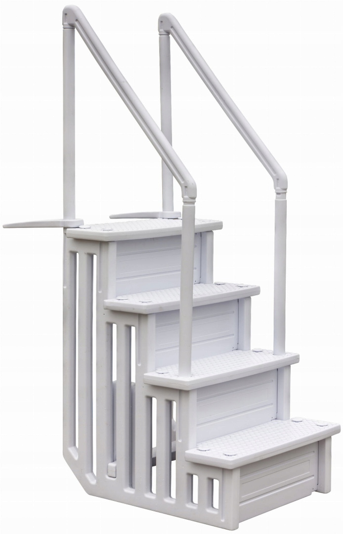 Лестница в бассейн 4 ступени с перилами GRE