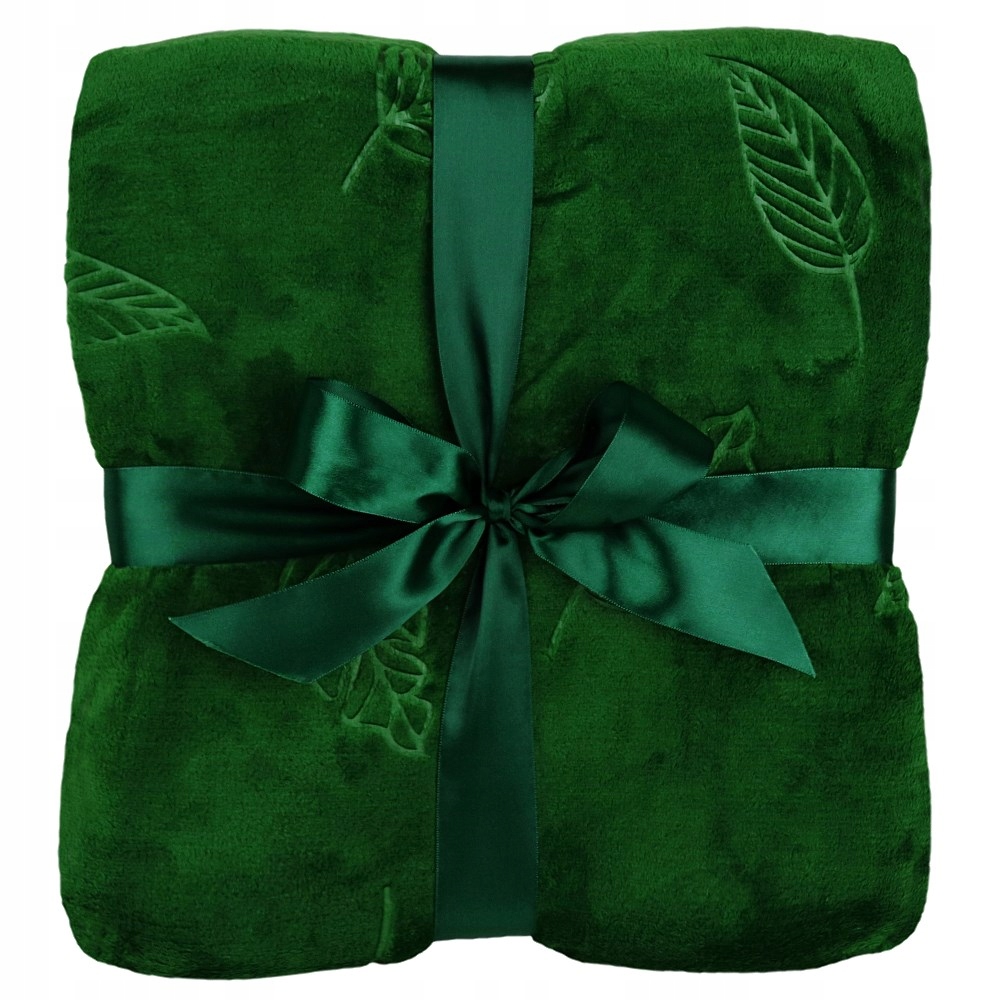 Deka Calen 150x200 zelená s mikroflanelovými listy Léto