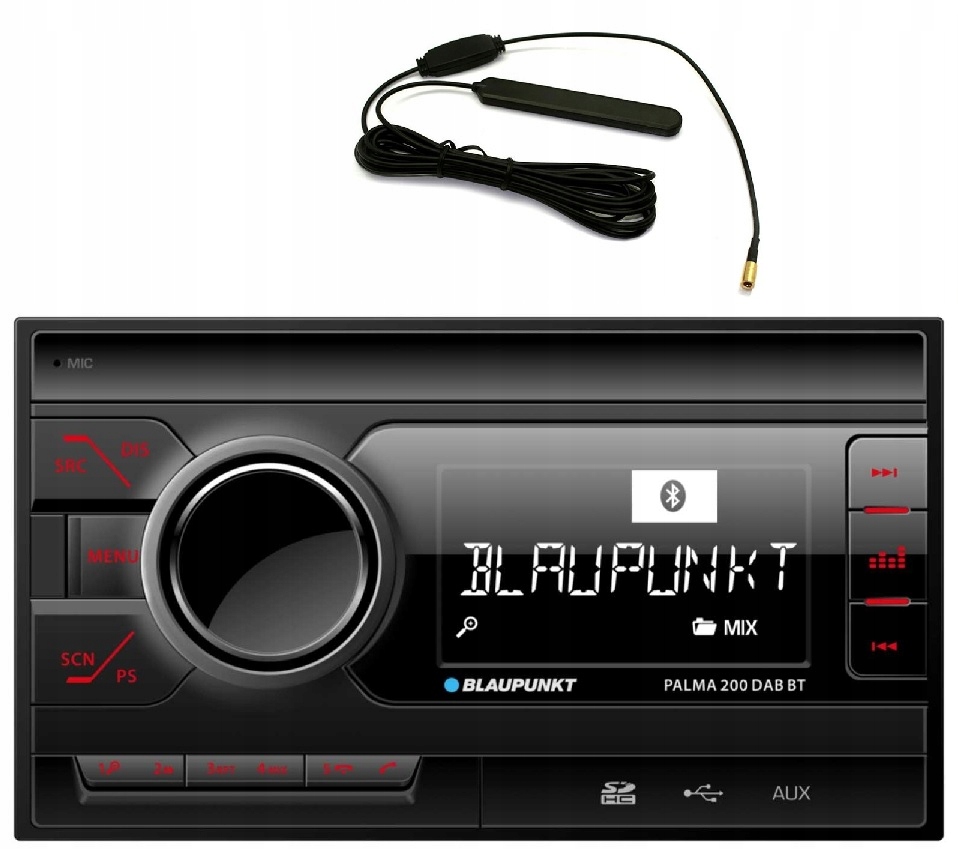 Blaupunkt Palma 200 Dab 2DIN Bluetooth autorádio Aux Usb anténa