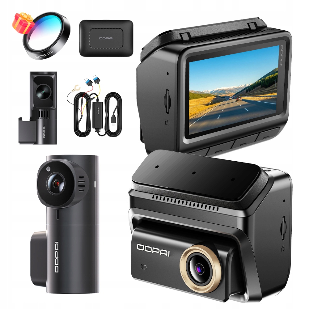 Kamera Ddpai Videorekordér Z90 Pro 4K Hdr MINI3X Zadní Modul 4G