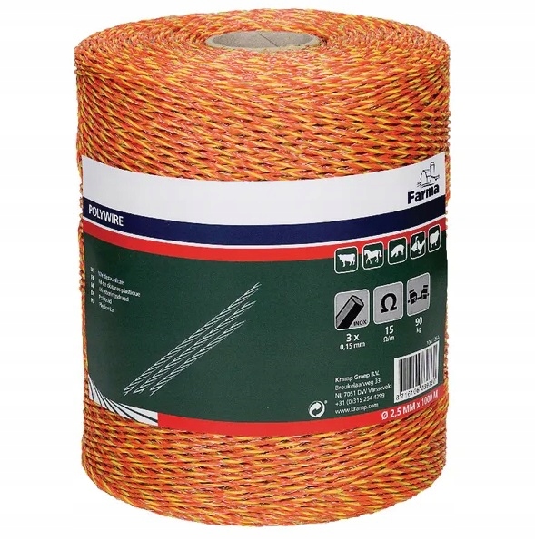 

Plecionka do pastucha 1000m 3x0.15 Ss 2.5mm