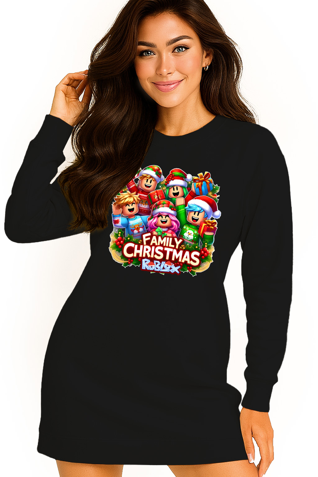 Mikina Dámská Vánoční Oversize Šaty Roblox Dárek K Vánocům M