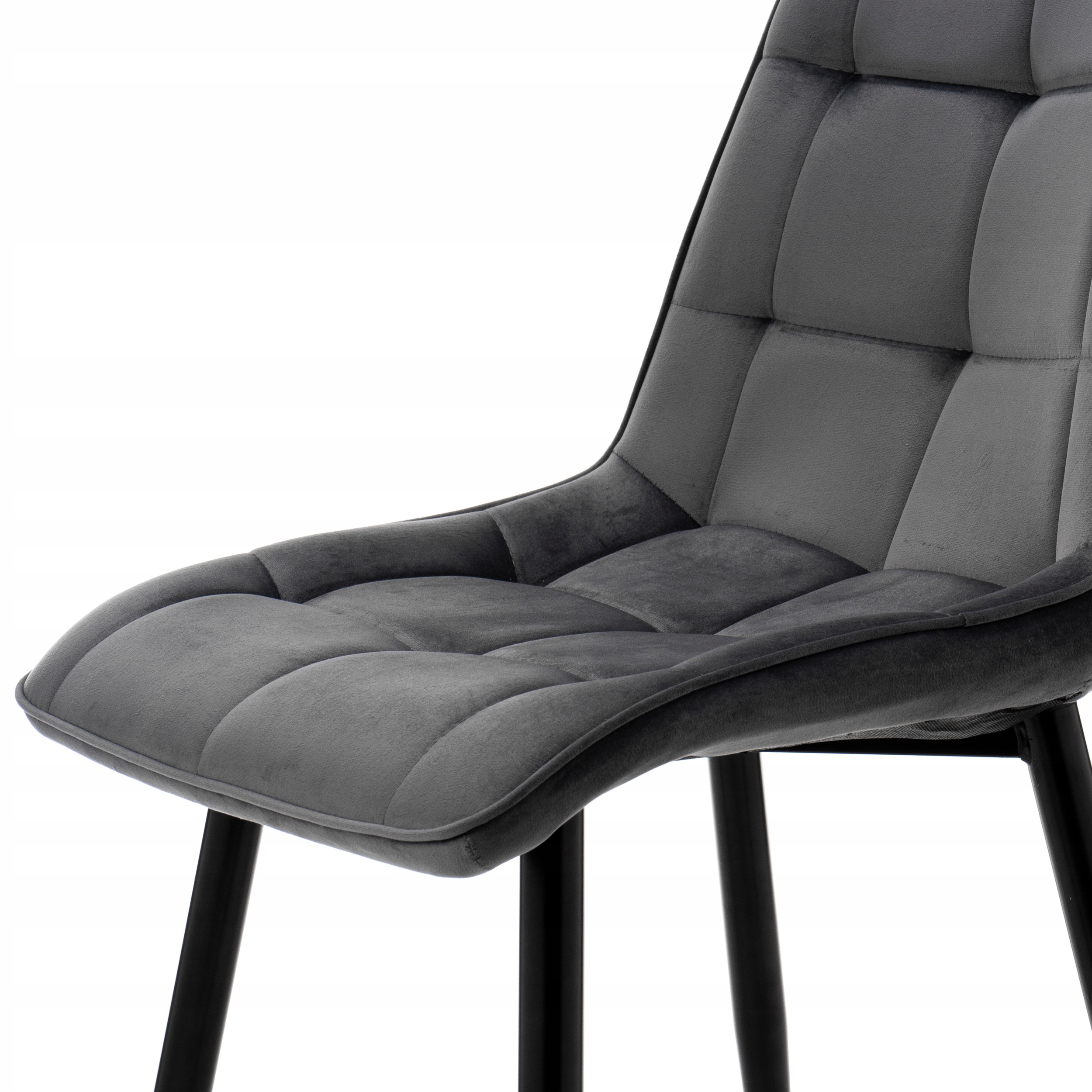 KRZESŁO TAPICEROWANE WELUROWE CHIC VELVET AKSAMIT Szerokość siedziska 50 cm