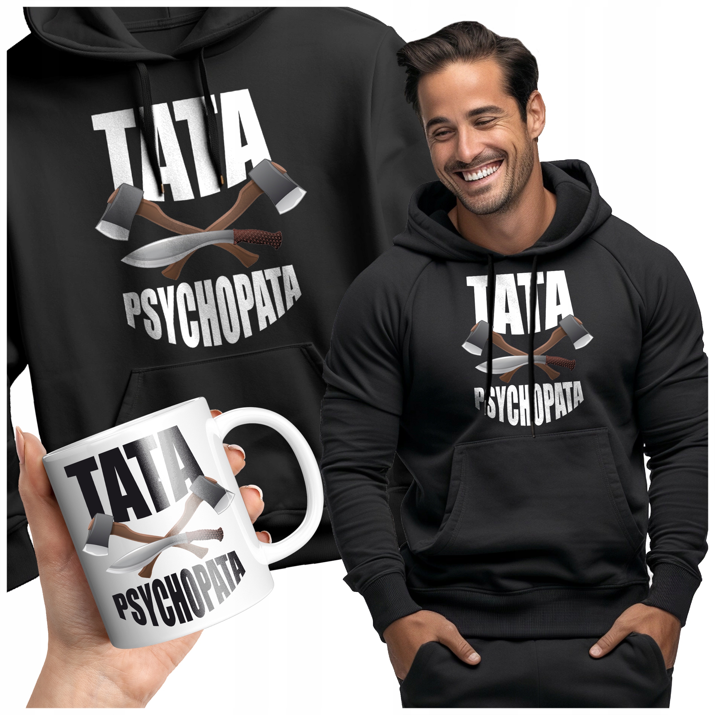 Pánská Mikina Vtipná Táta Psychopata Sekera Dárek Pro Otce Tátu Den