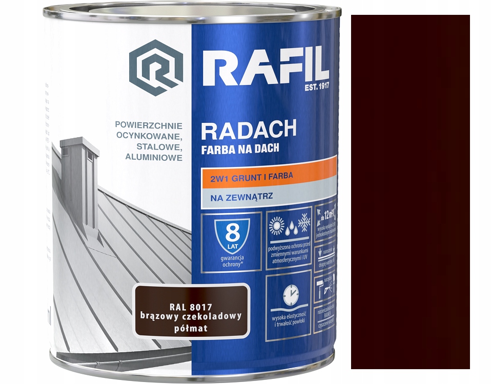 

Rafil Radach Brąz Czekoladowy Półmat 8017 0.75L