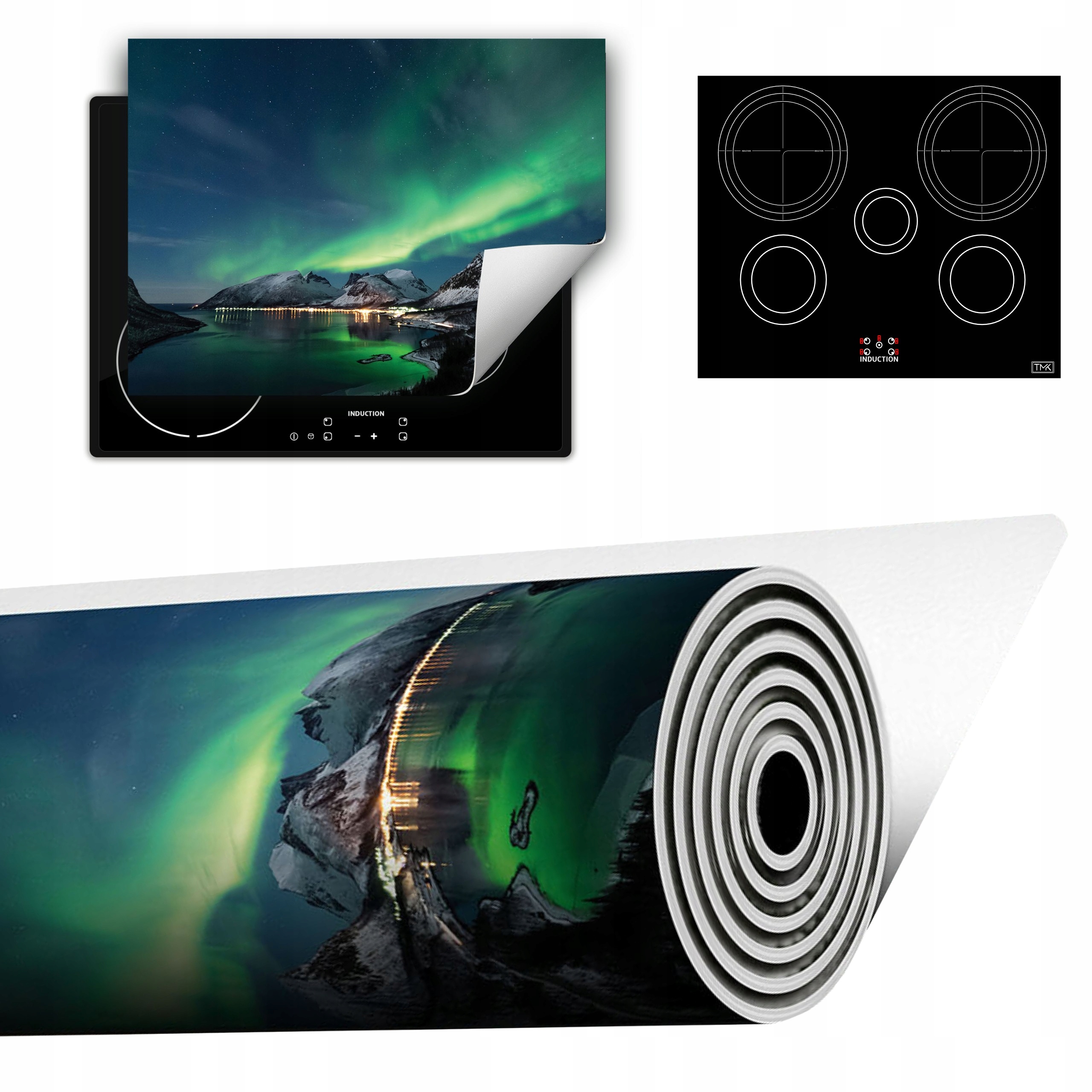 Vinylová Podložka Do Kuchyně Více Místa 70x52 polární záře