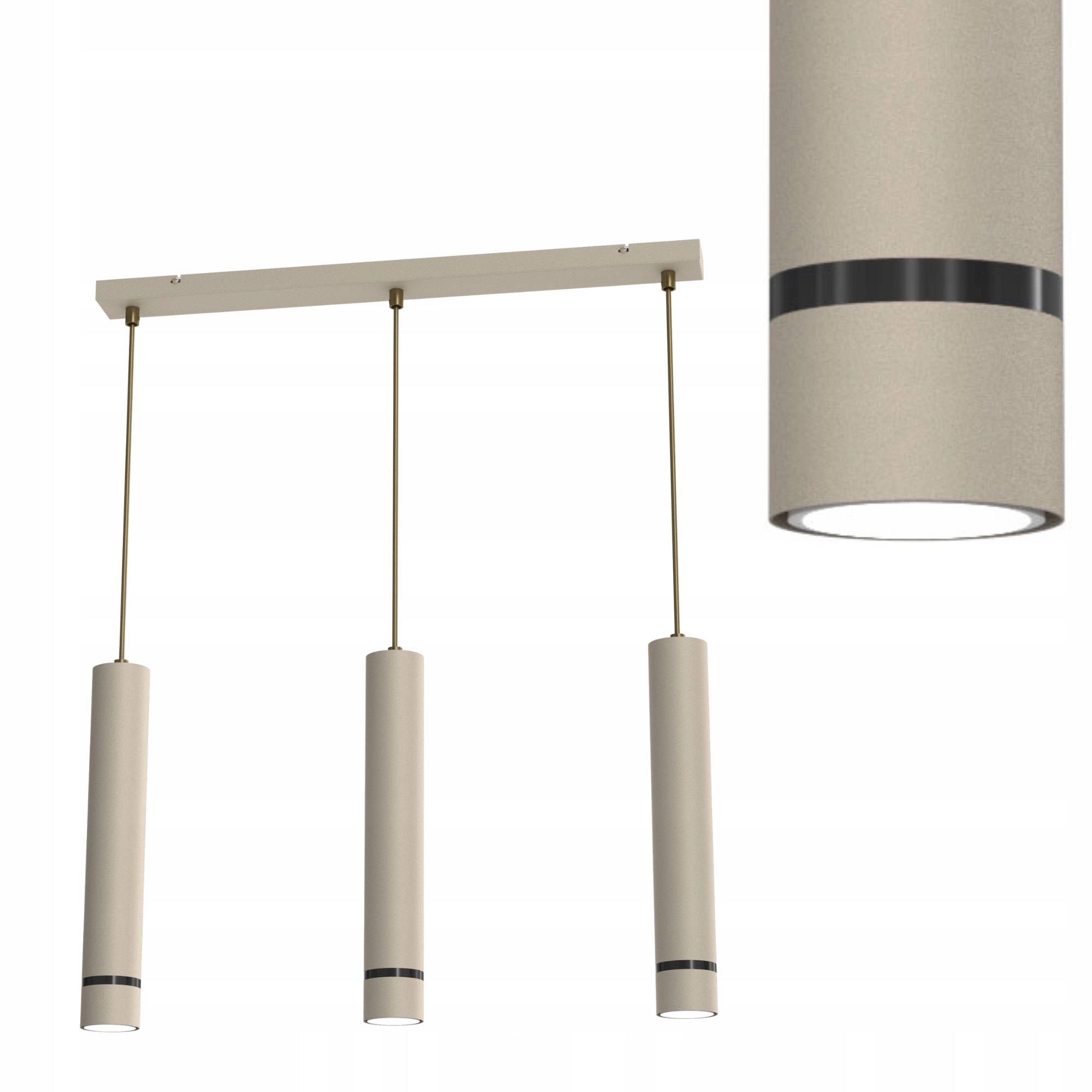 Závěsná Stropní Spotová Lampa GU10 Led Kašmír Tuby Polská Moderní Lampa