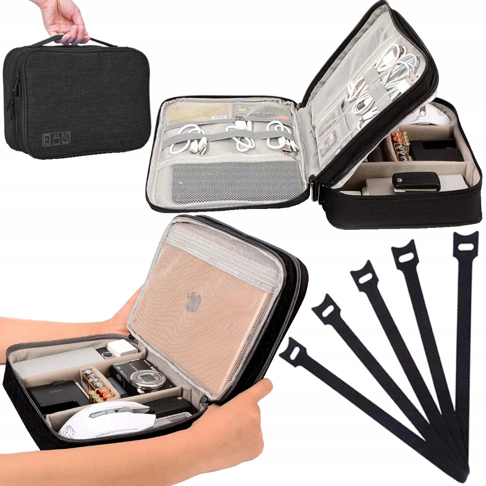 

Duży Organizer Etui Kable Pendrive Karty Pamięci