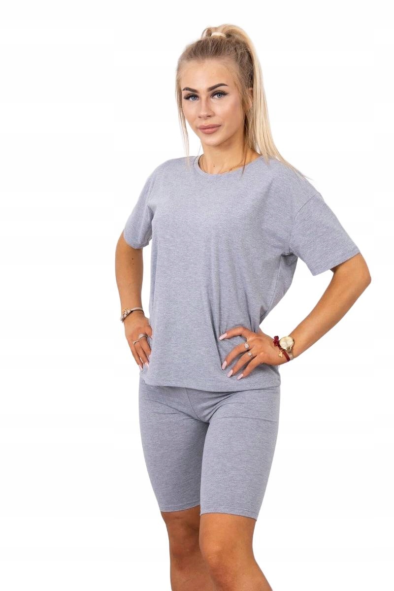 Komplet top legíny šedý