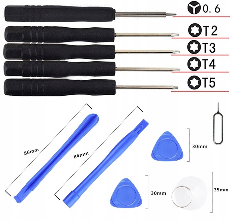 PRECYZYJNE NARZĘDZIA SERWISOWE DO NAPRAWY TELEFONU WYMIANA WYŚWIETLACZ KLEJ Stan opakowania oryginalne