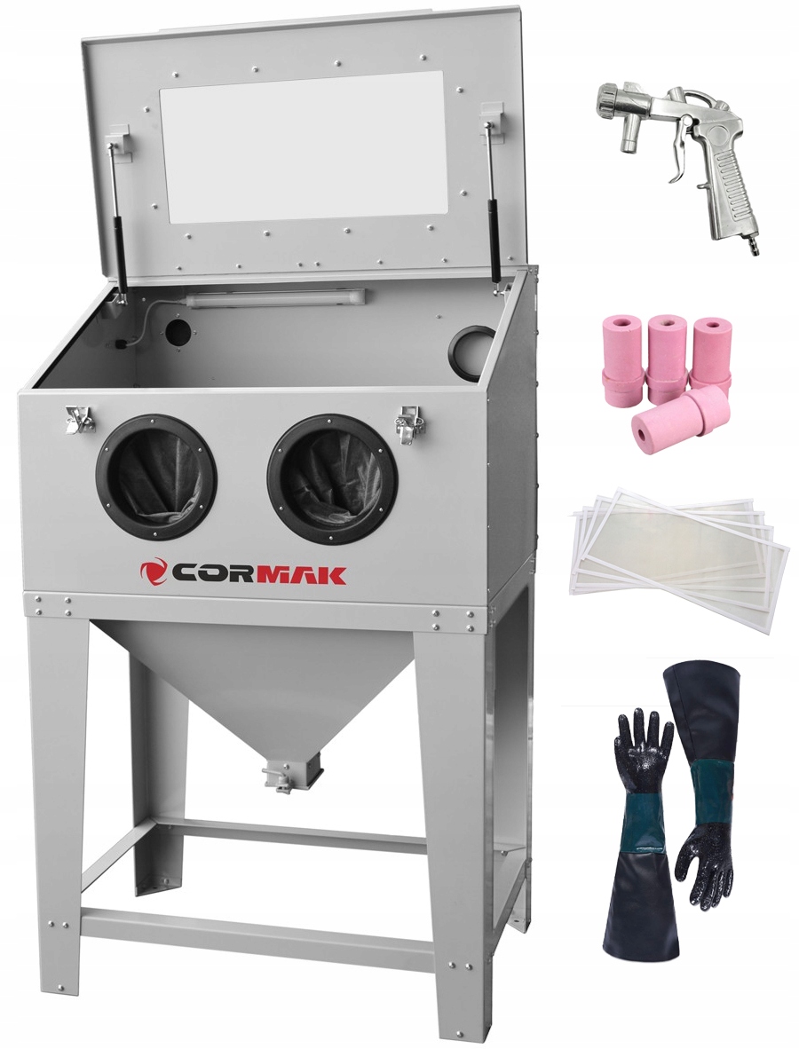 WARSZTATOWA KABINA PIASKARKA KABINOWA 220L GÓRNE OTWARCIE + DYSZE