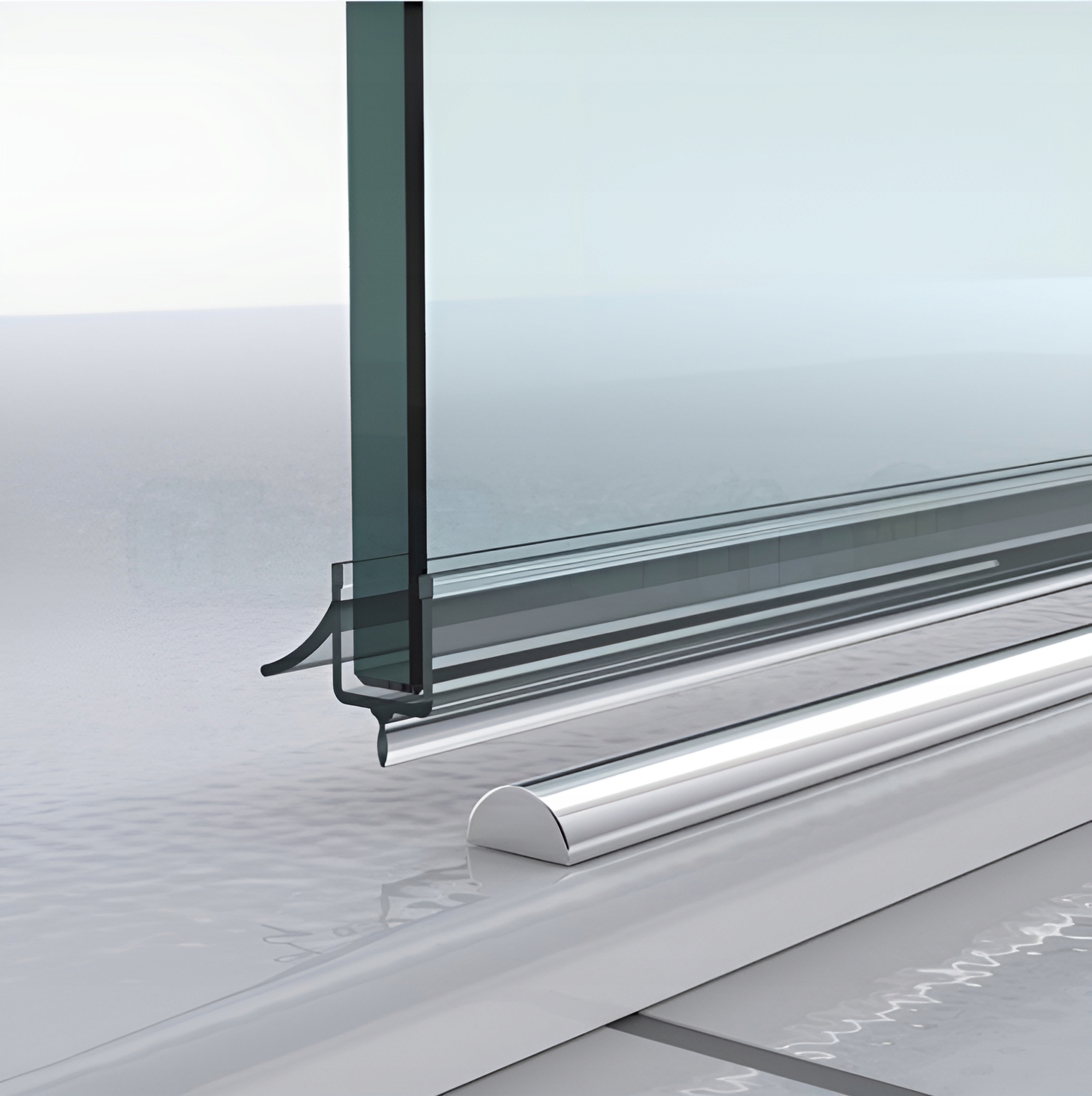 PRÓG DO KABINY PRYSZNICOWEJ AKRYLOWY PRYSZNICA LISTWA PROGOWA 100 cm 5mm Kolor bezbarwny