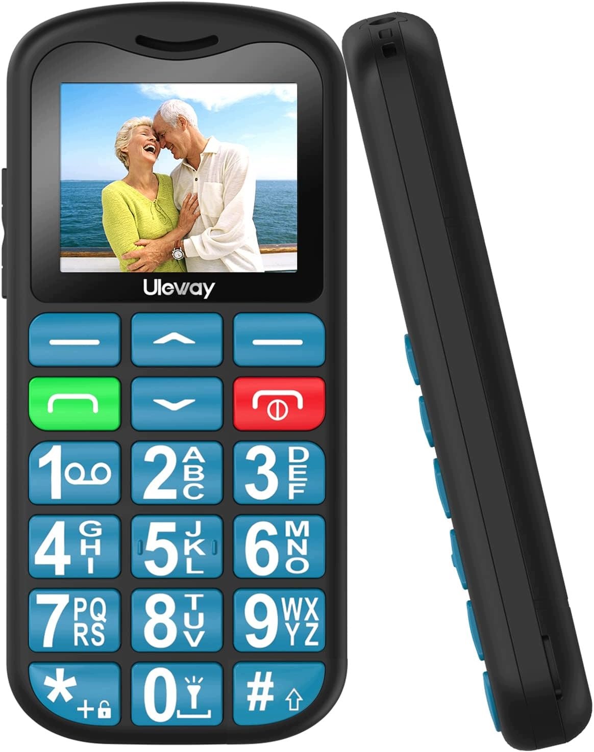 Czarno Niebieski Telefon Komórkowy G180 Uleway