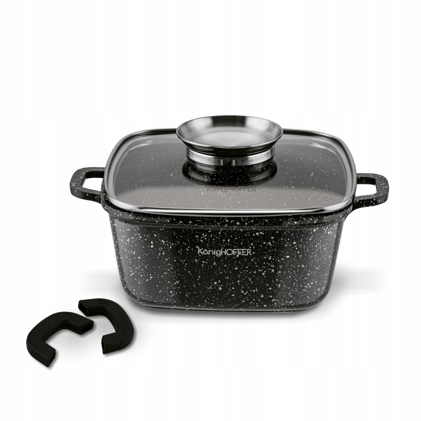 Garnek Ceramiczny Kwadratowy Z Pokrywką Konighoffer Kingstone 24 CM 4,9 L