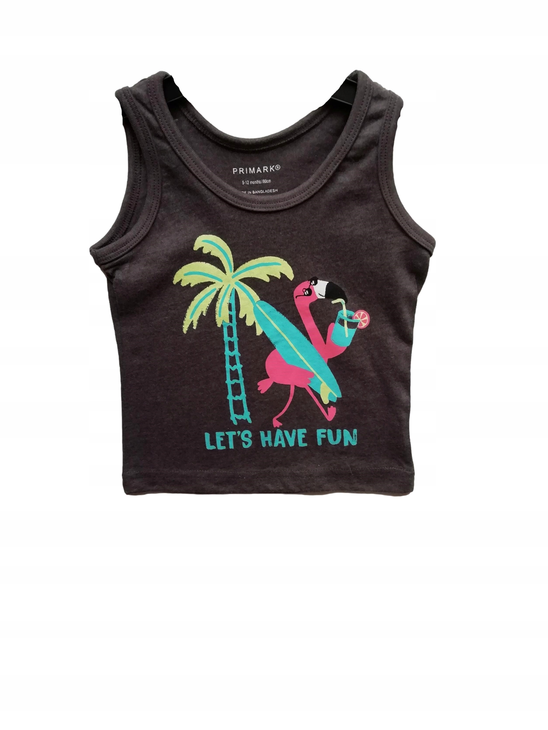 PRIMARK Top dziewczęcy LET'S HAVE FUN roz 92cm