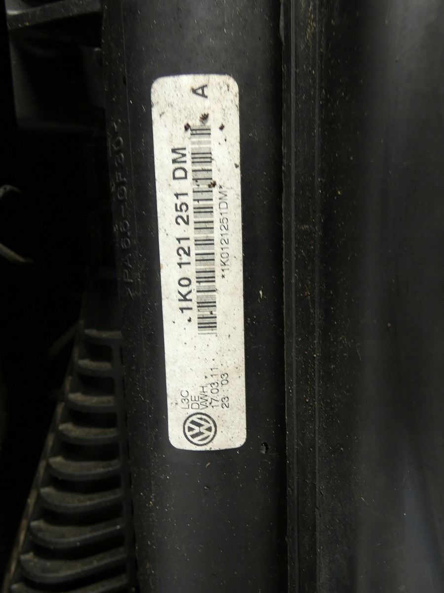 KPL support panel for radiators pillar iron sider SKODA SUPERB II 3T 2.0 TDI