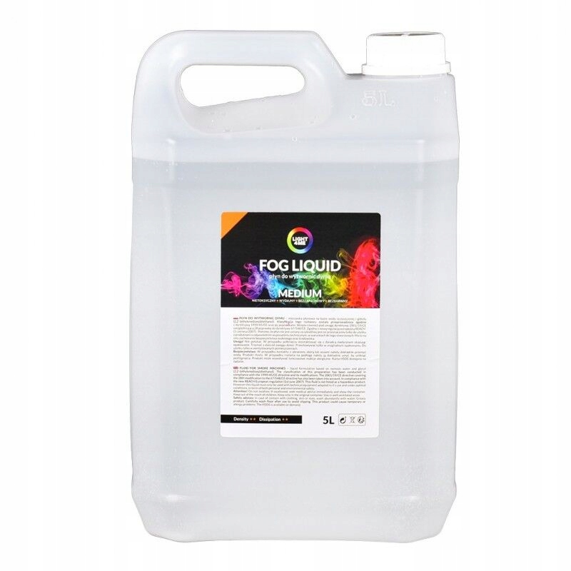 Płyn Do Wytwornicy Dymu Mgły Dymiarki Średni Medium LIGHT4ME 5L 5 Litrów