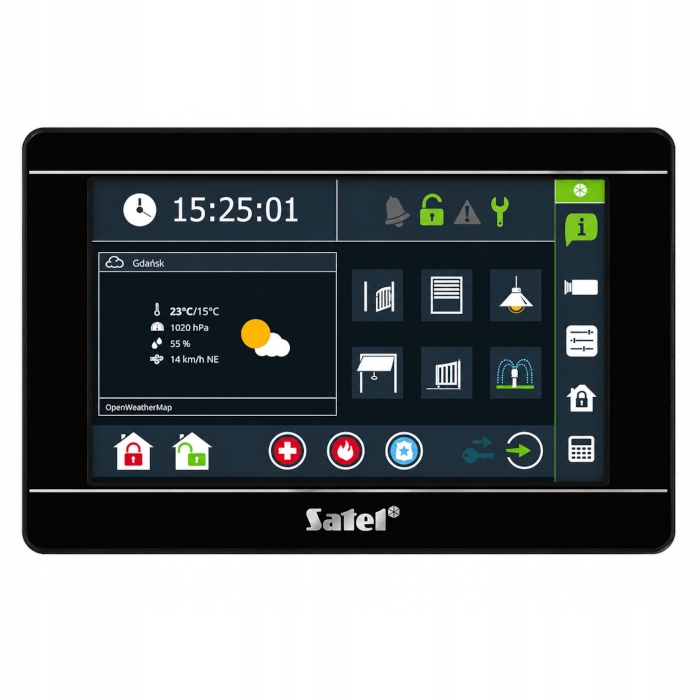 Manipulator Panel Dotykowy 7" Satel Int-tsi-b Integra Integra Plus Knx