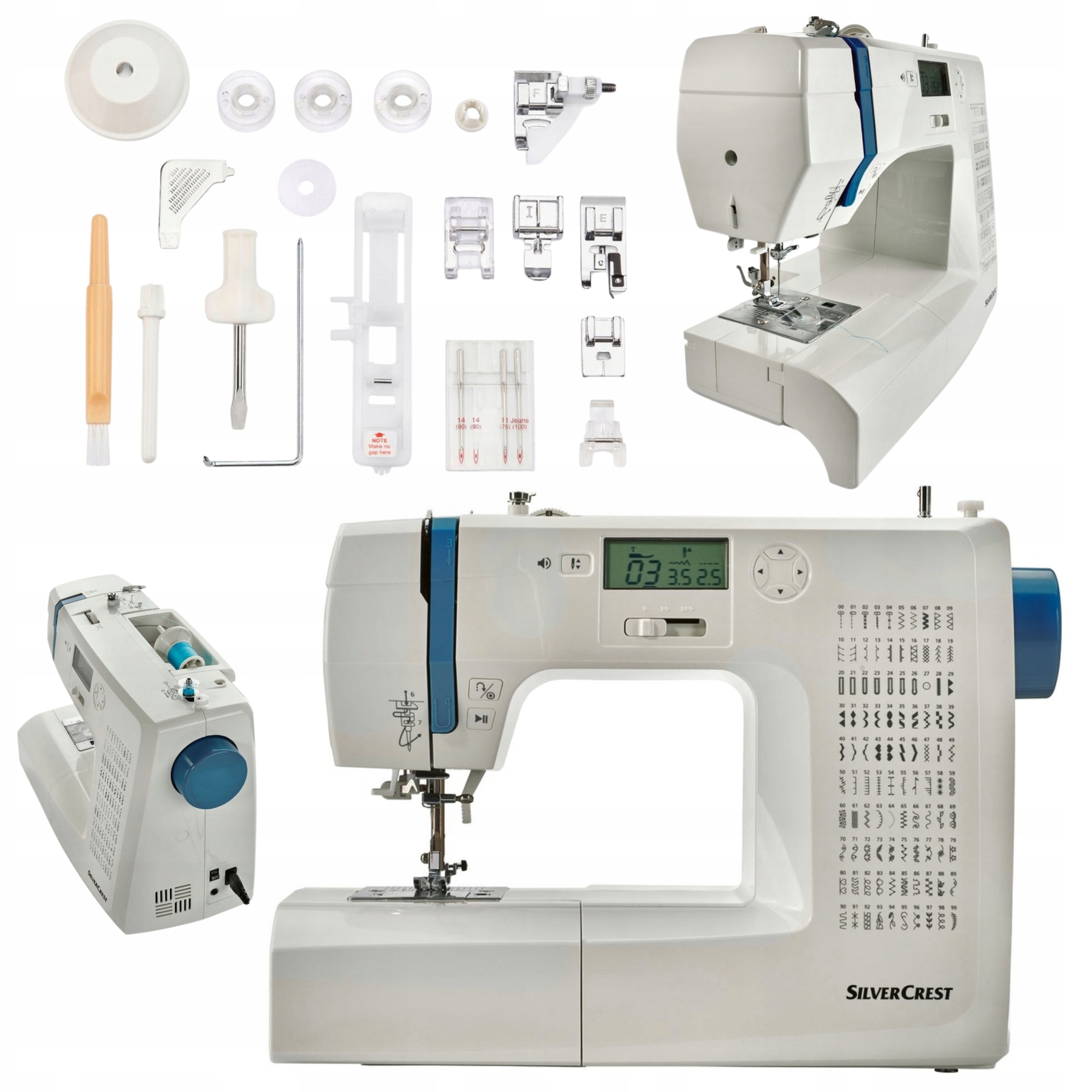 Maszyna Do Szycia Komputerowa Cyfrowa Silvercrest Scnm 1000 A1