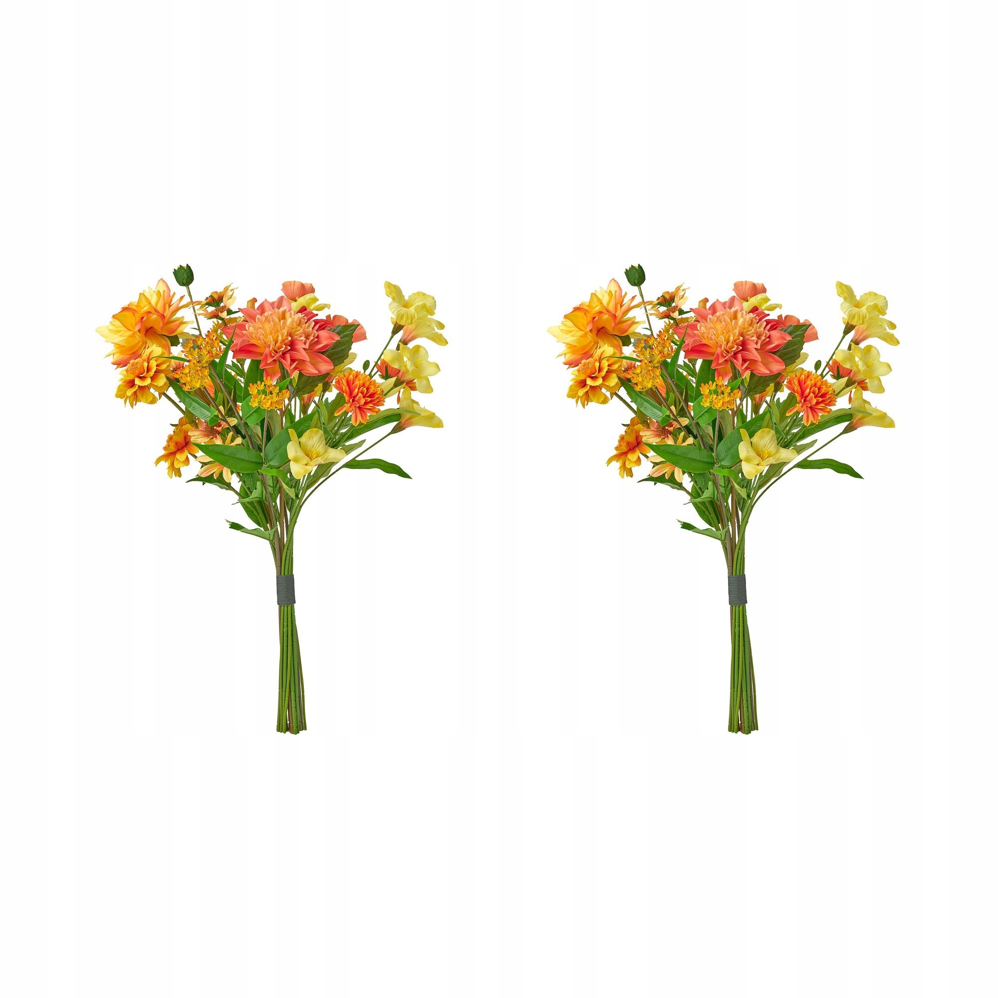 2 ks Smycka Umělá kytice – dovnitř/venku/oranžová 60 cm