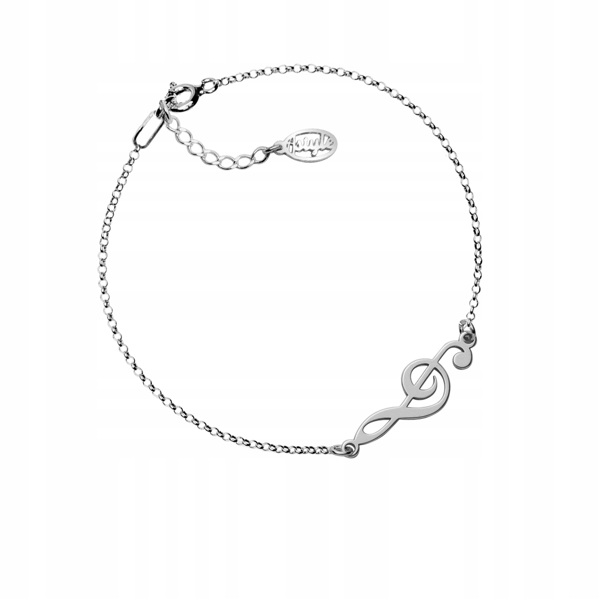 

Bransoletka klucz wiolinowy srebrna