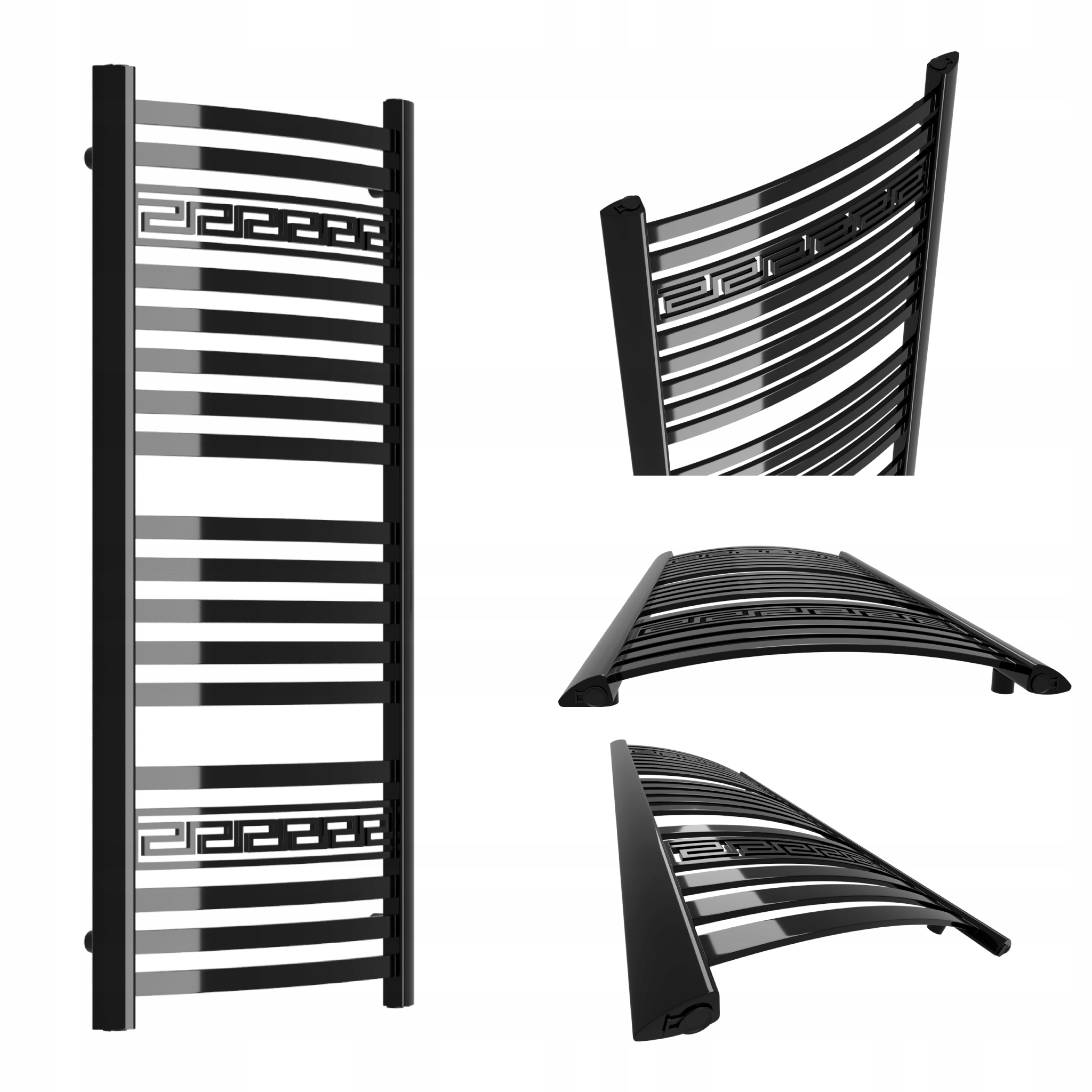 Koupelnový Radiátor Emiter 500x570 Černý Lesk