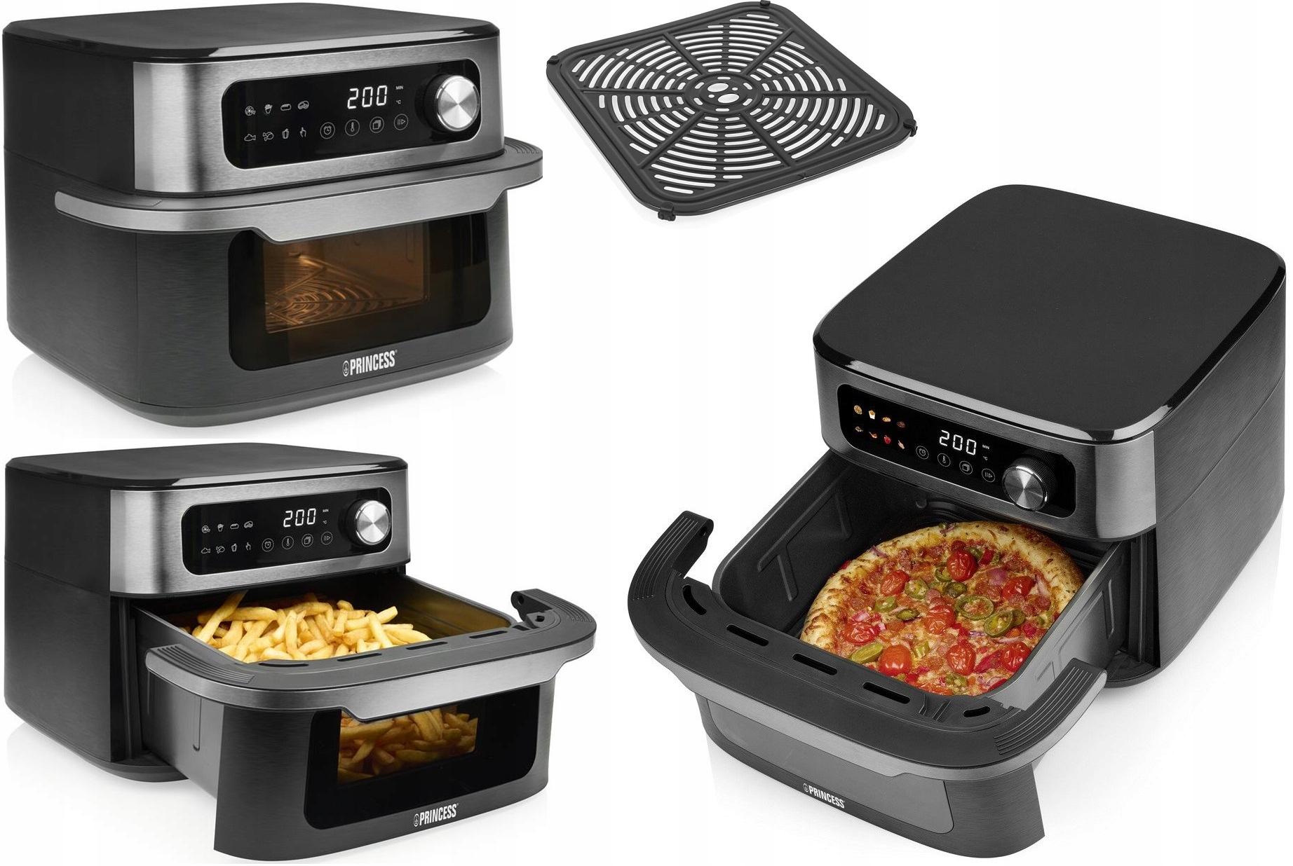 Digitálna teplovzdušná fritéza Airfryer 10L Programy Rúra Veľký kôš