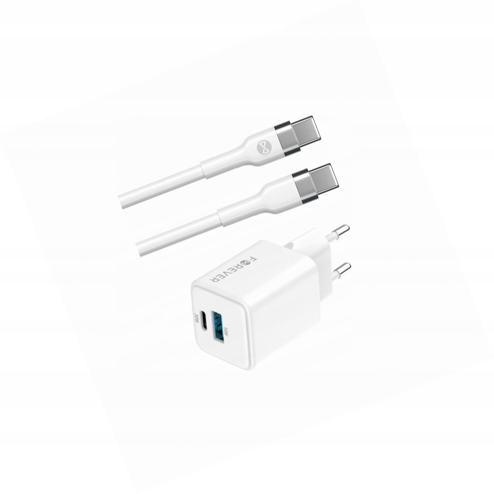 Szybka ładowarka GaN 30W 2 wejścia długim z kablem 2m do Xiaomi Poco X3 Pro