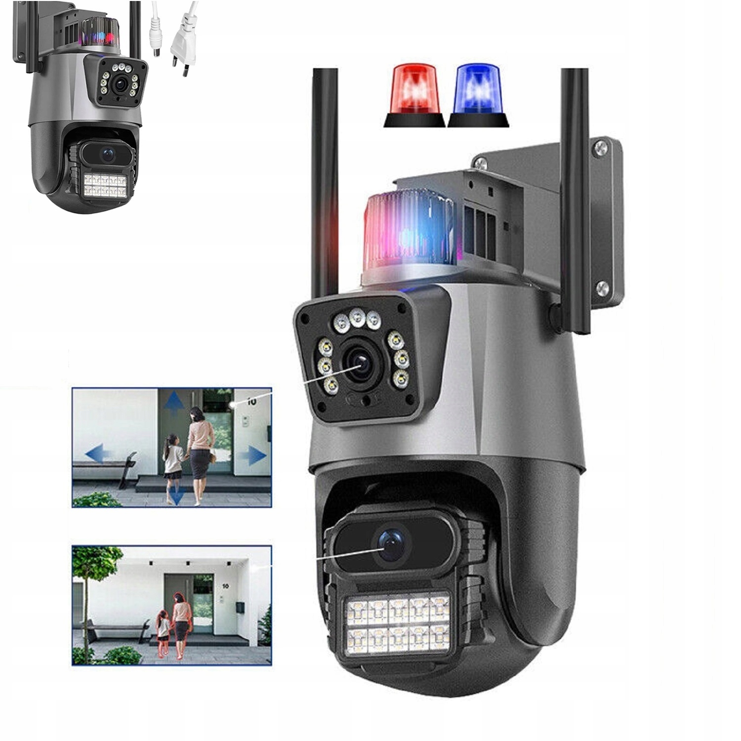 Kamera Ip zewnętrzna WiFi 5 Zoom Twin Twin Lens 2x3MP