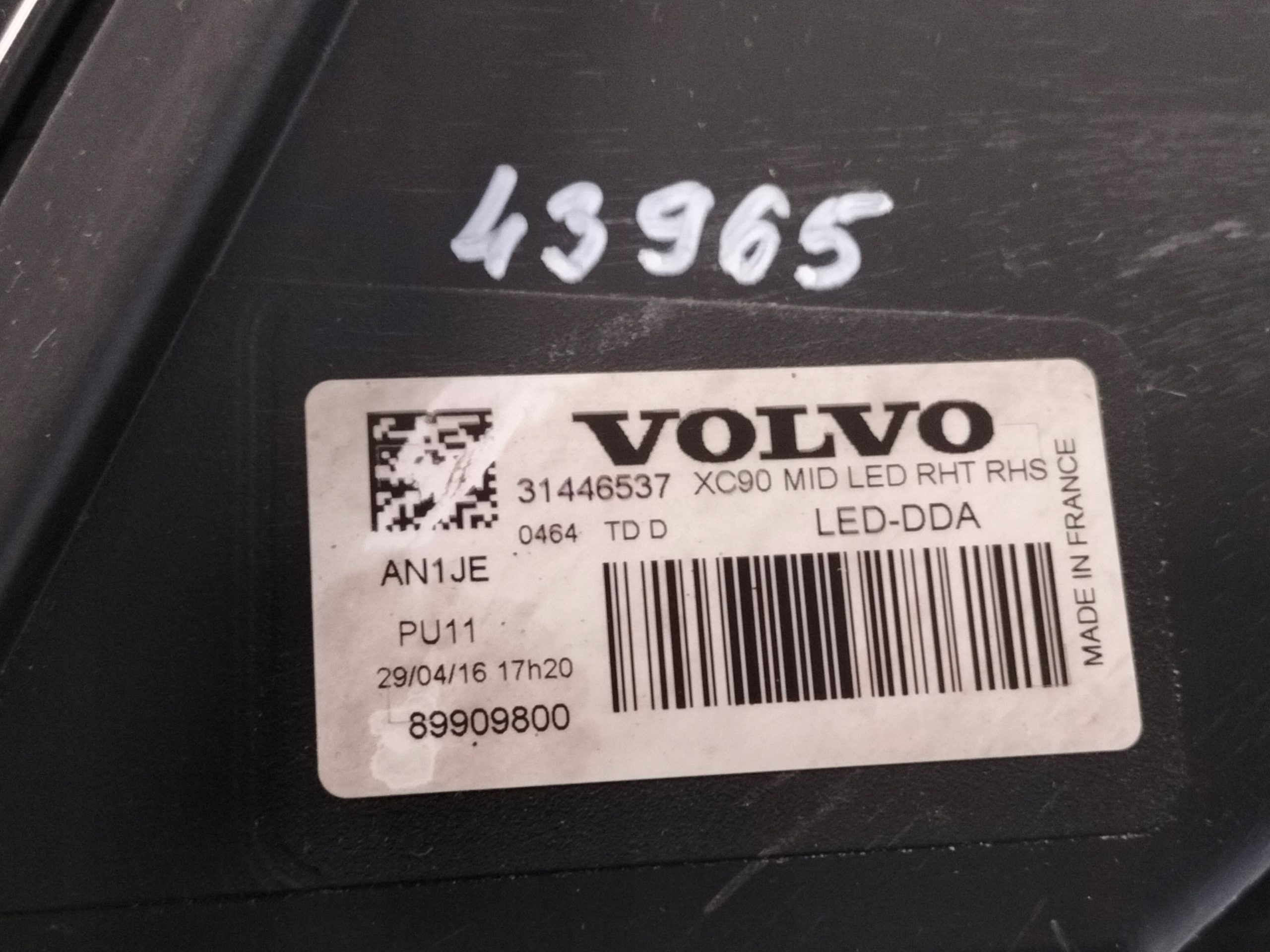 light front reflektor right VOLVO XC90 XC-90 II 15- FULL LED