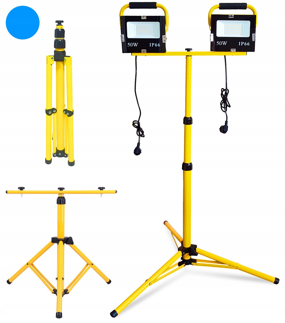 Светодиодный галогенный строительный штатив стенд 2x50w лампа