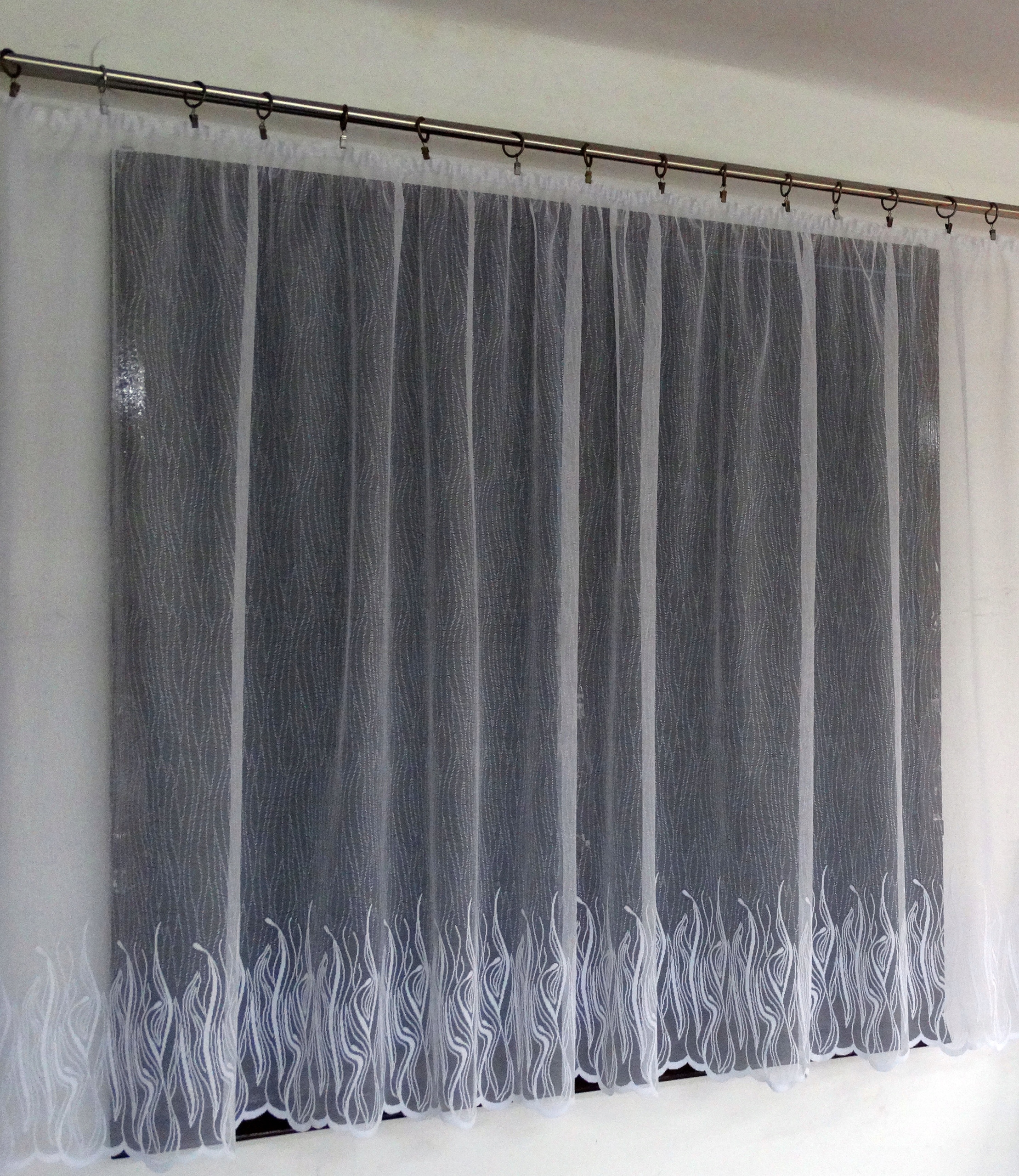 Mg Záclona žakár 623/764 Bílá 300X160 cm Hotová S Páskou M