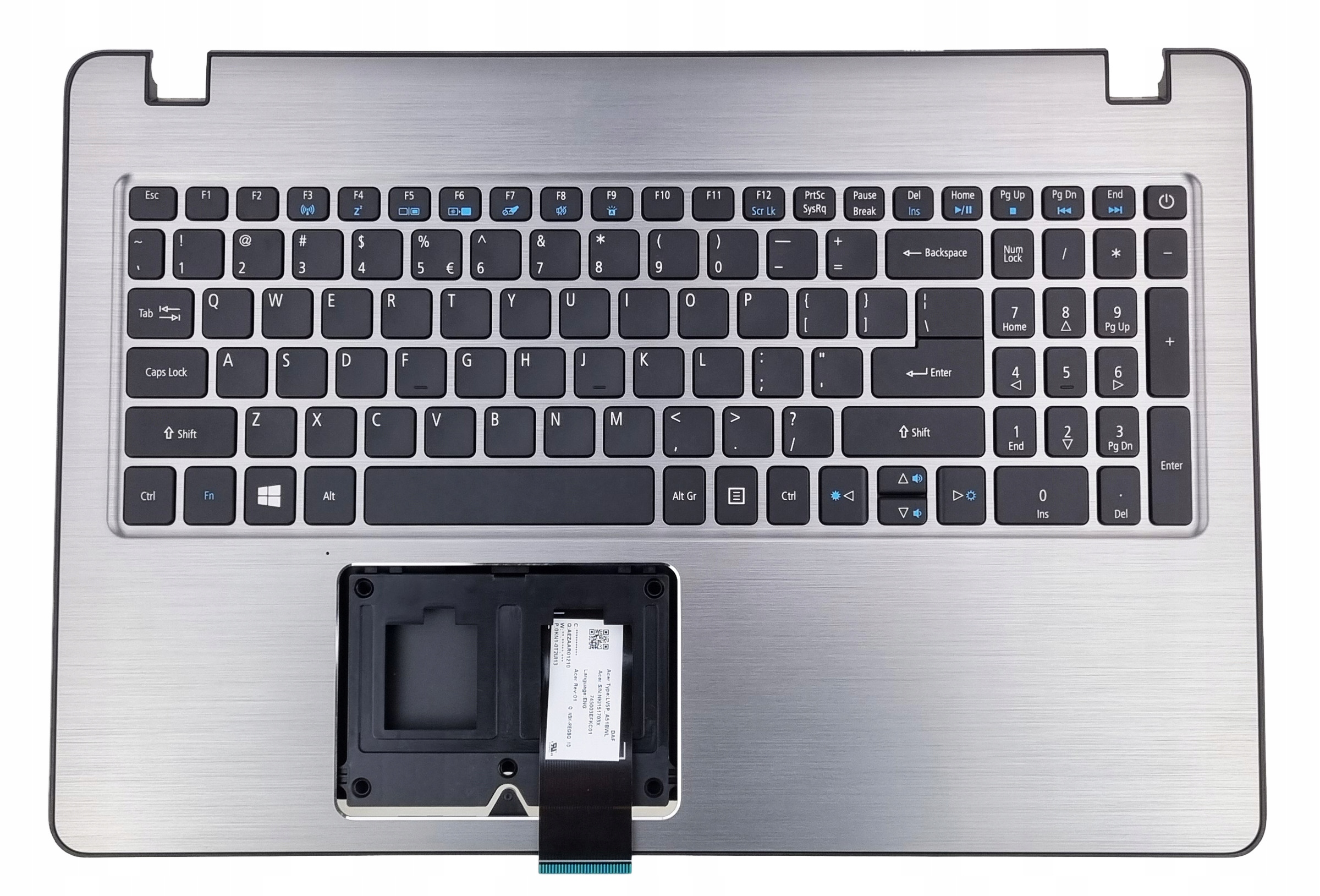 Nové Pouzdro Klávesnice Acer Aspire F5-573 F5-573G F5-522 F5-522G Us Stříbrná