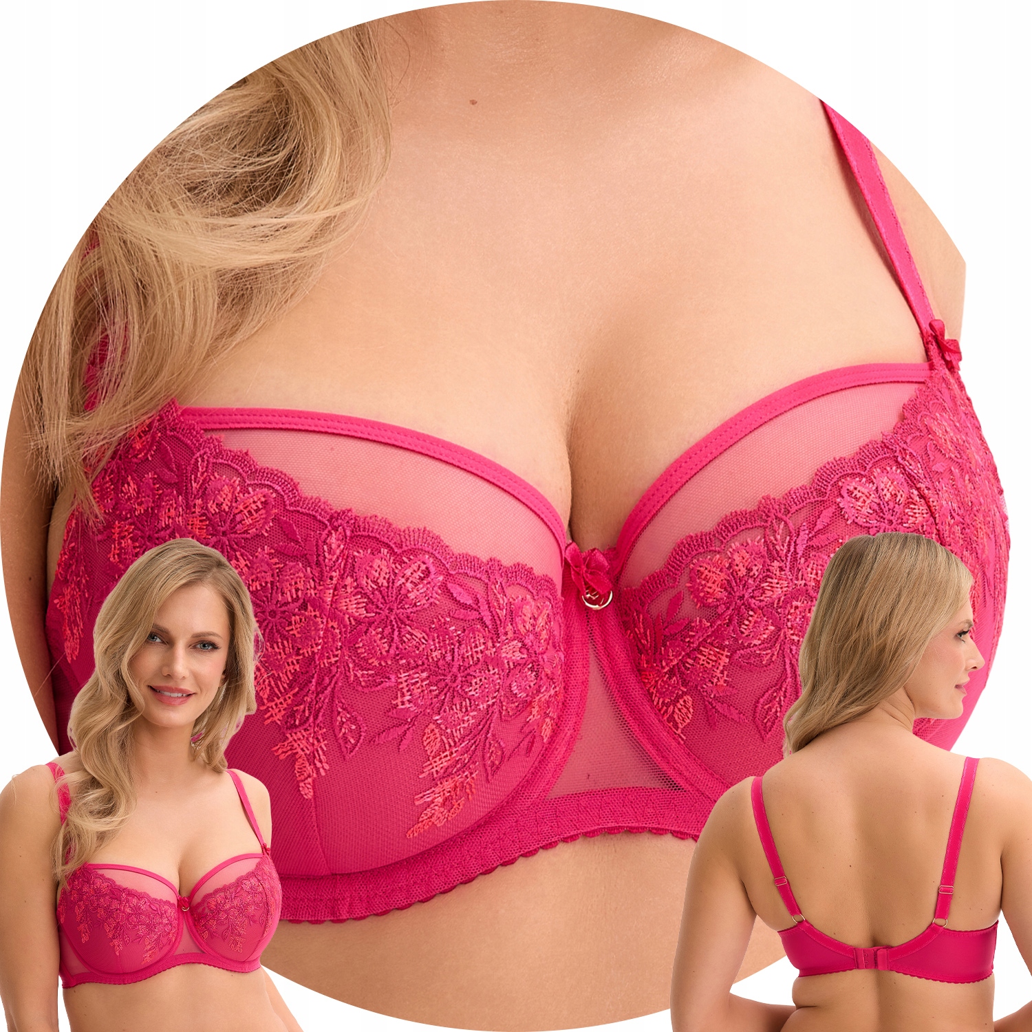 Gaia 1322 Rhea fuchsiová 85E Polovyztužená podprsenka